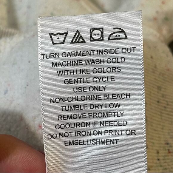 Vintage Levi’s White Confetti Crew Neck Pullover Cotton Sweatshirt size L - Picture 3 of 12